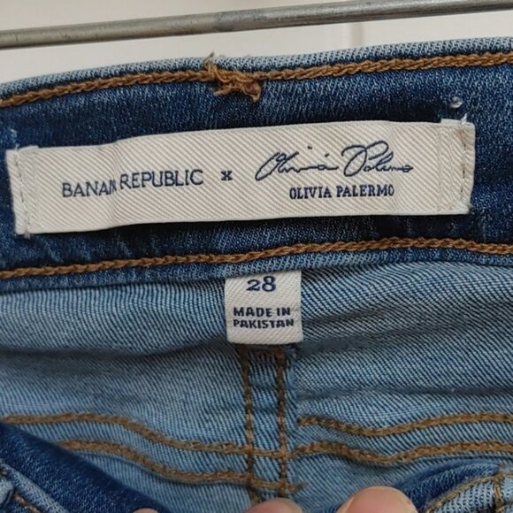 BANANA REPUBLIC Olivia Palermo blue jeans pants with pockets, zipper - Picture 8 of 10